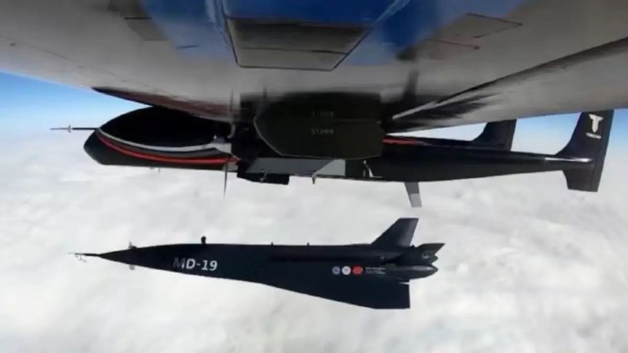 Launch of MD-19 from the Tengden TB-001 drone