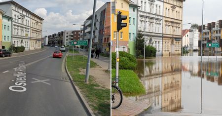 Zaledwie kilka godzin różnicy. Porażające ujęcia z Jeleniej Góry