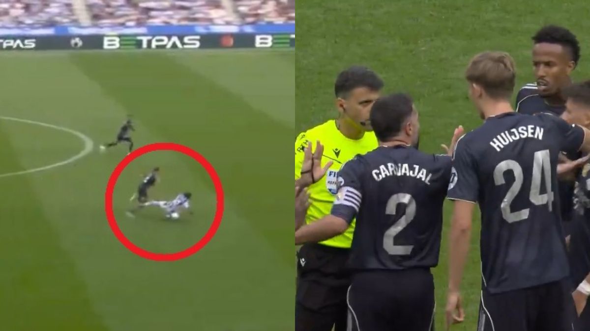 Twitter / ELEVENSPORTSPL / Na zdjęciu: Dean Huijsen otrzymał czerwoną kartkę