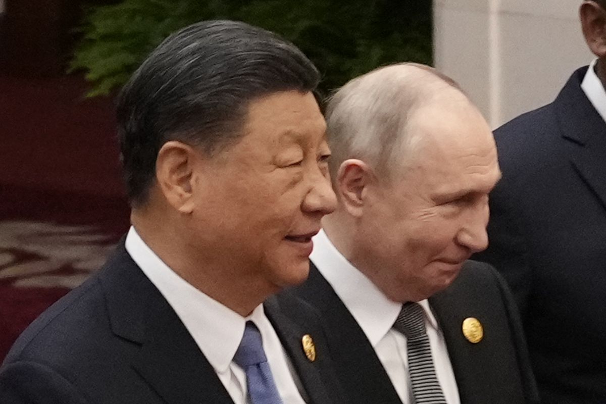Prezydent Rosji Władimir Putin i Xi Jingping, przywódca Chin
