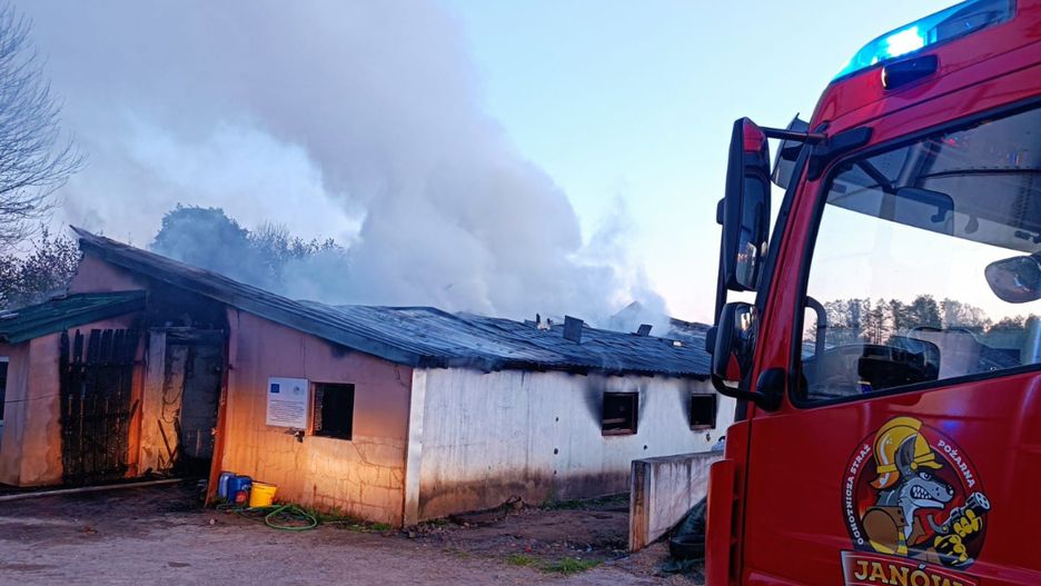 Gaszenie pożaru w Kizielanach trwało blisko 6 godzin