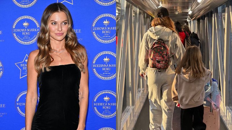 Anna Lewandowska zabrała starszą córkę w podróż do Polski