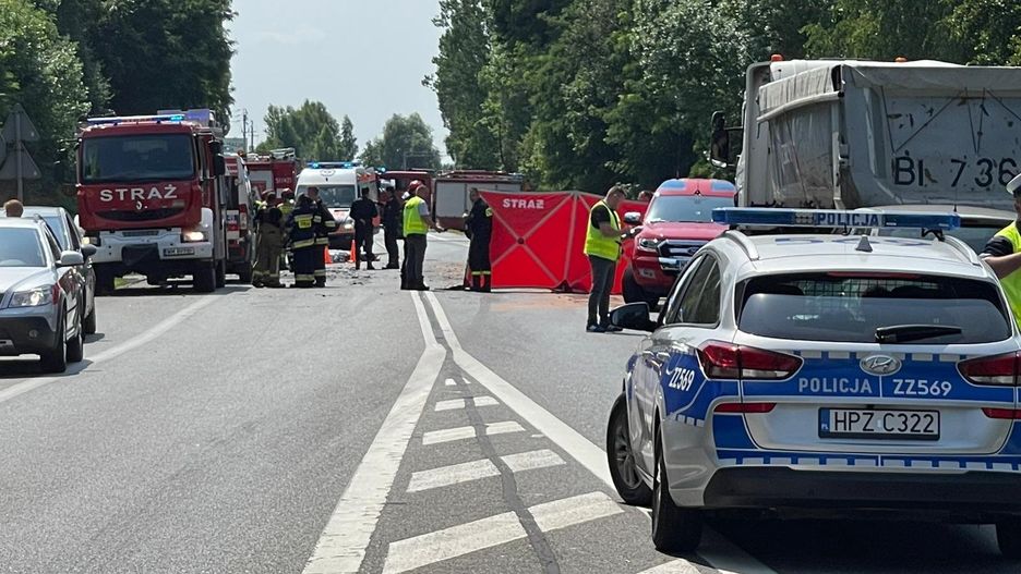 Grębiszew. Tragiczny wypadek na dk 50 