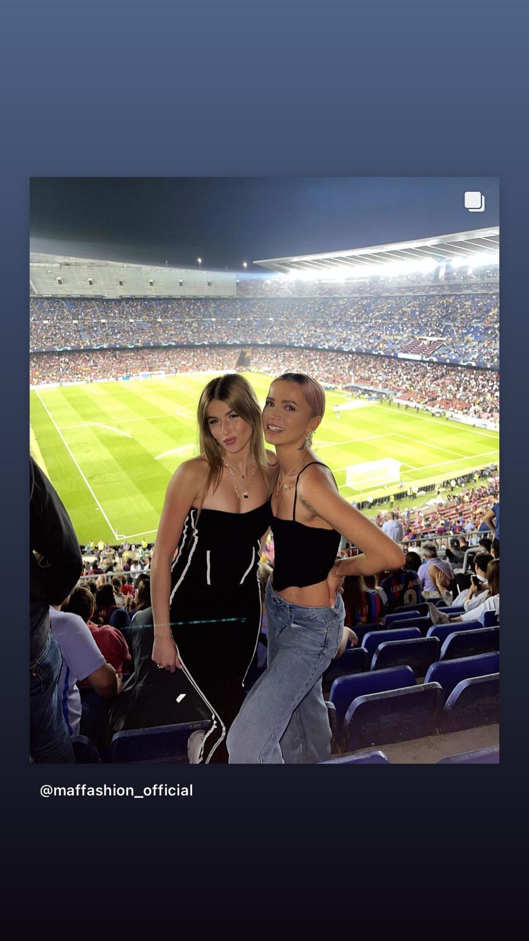 Roksana Węgiel i Maffashion na meczu FC Barcelona – Bayern Monachium