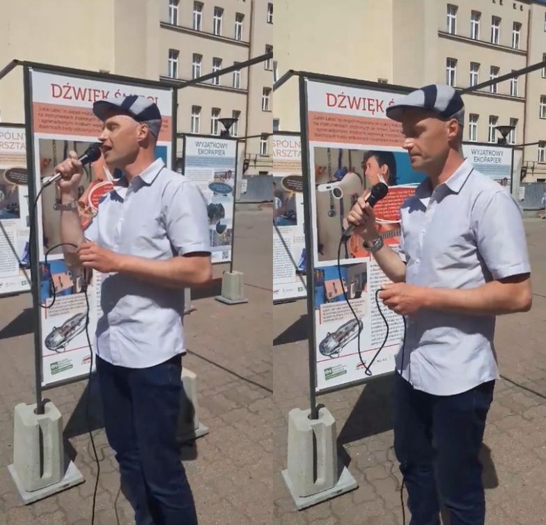 Krzysztof Krawczyk Junior występuje na Piotrkowskiej w Łodzi