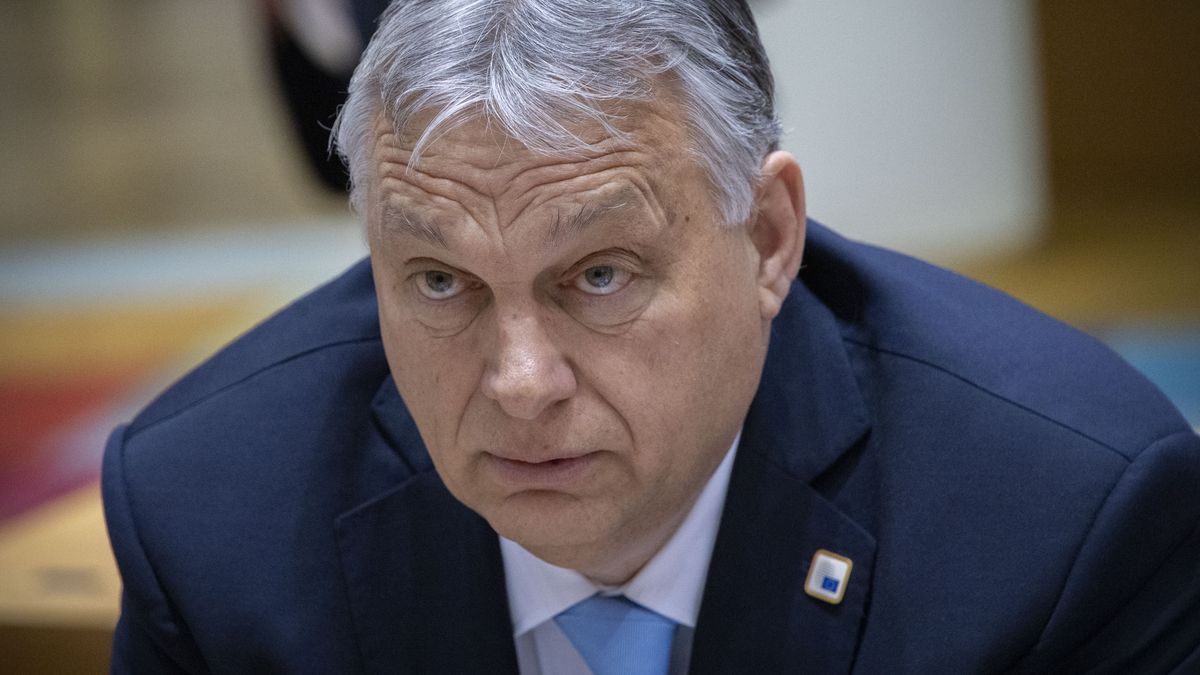 Prime Minister of Hungary Viktor Orban before the round table session on the second of the European Council summit at the EU headquarters. Leaders discussed during the meeting Russia's aggression against Ukraine and the Middle East conflict situation while they focused also on security and defense, emphasizing in Europe's need to enhance overall readiness. The bloc discussions span military support for Ukraine, external relations, migration, agriculture, regional conflicts, EU enlargement process. The day marked the celebration for the 30th anniversary of the EEA European Economic Area of the 30 countries participating. EUCO in Brussels, Belgium on March 22, 2024 (Photo by Nicolas Economou/NurPhoto via Getty Images)