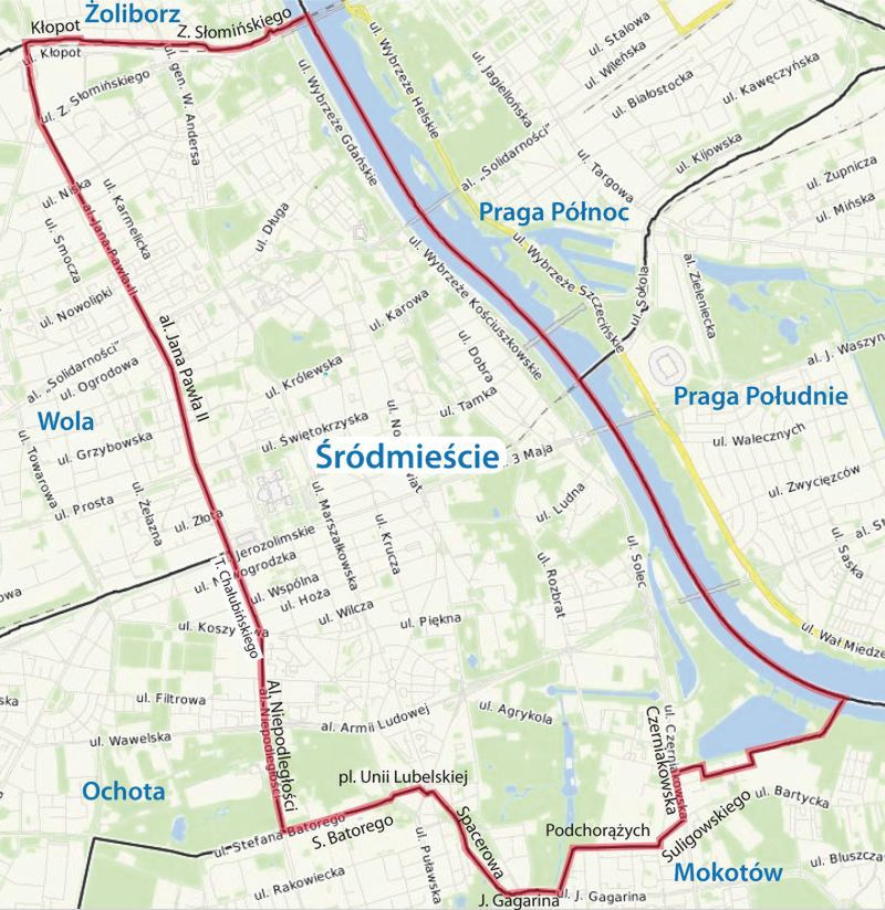 Granica dzielnicy Śródmieście - tu planują nocną prohibicję