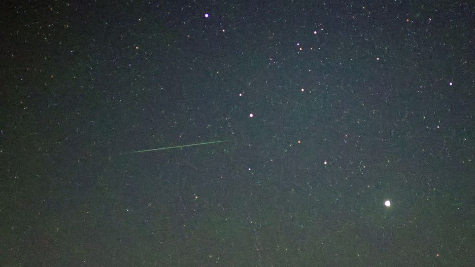 DEZHOU, CHINA - OCTOBER 22: The Orionid meteor shower is observed in the night sky on October 22, 2025 in Dezhou, Shandong Province of China. (Photo by VCG/VCG via Getty Images)