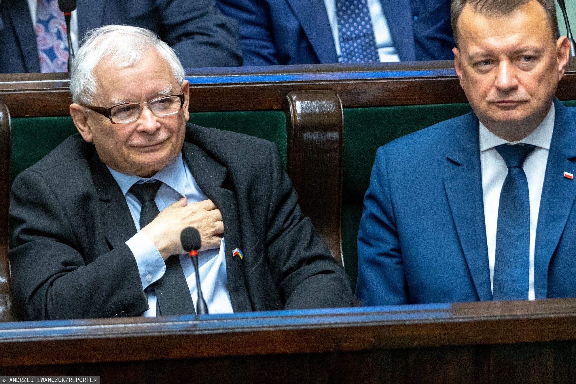 reporter_baza_2022-05
12.05.2022 Warszawa Sejm 54. posiedzenie Sejmu IX kadencji     fot. Andrzej Iwanczuk/REPORTER
N/z: Jaroslaw Kaczynski, Mariusz Blaszczak
Andrzej Iwanczuk/REPORTER