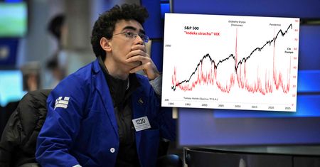 "Indeks strachu" na Wall Street na chwilę znalazł się na jednym z najwyższych poziomów w historii [WYKRES TYGODNIA]