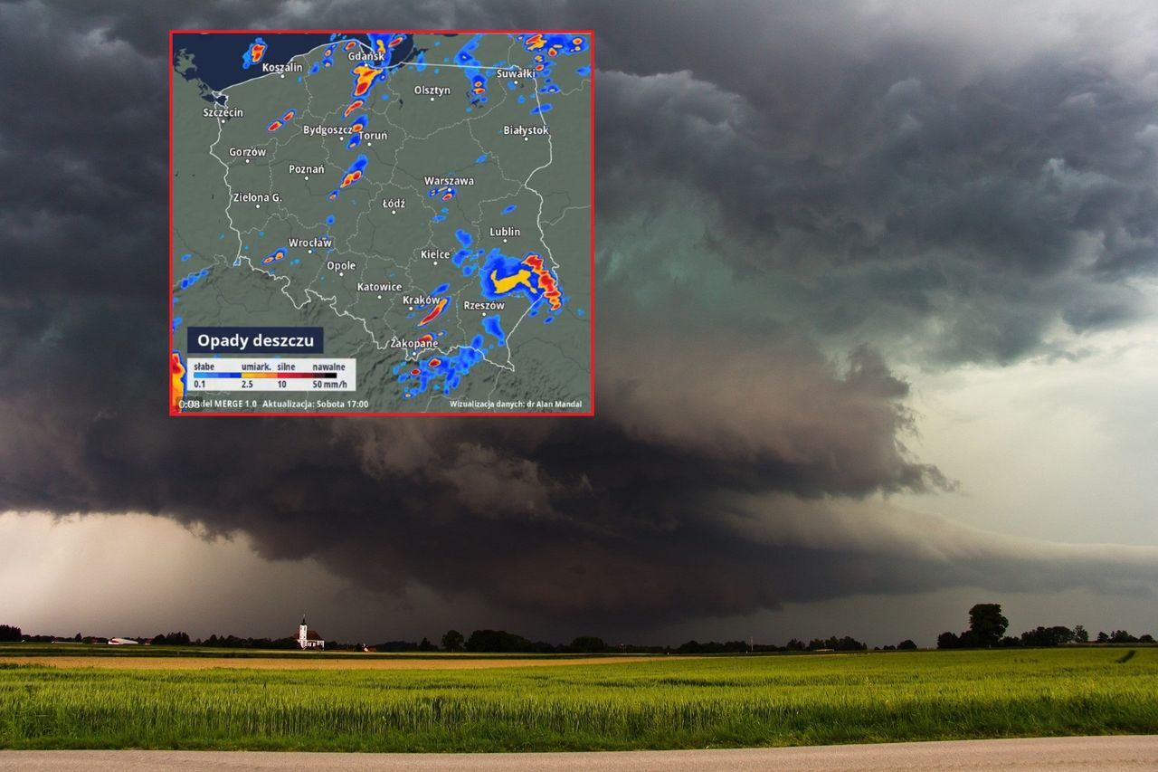  Gwałtowne burze nad Polską. Powalone drzewa, zerwane linie energetyczne