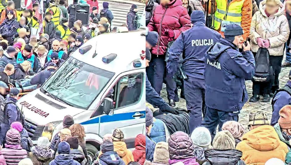 Akcja policji w Warszawie. W tłumie zasłabł 79-latek