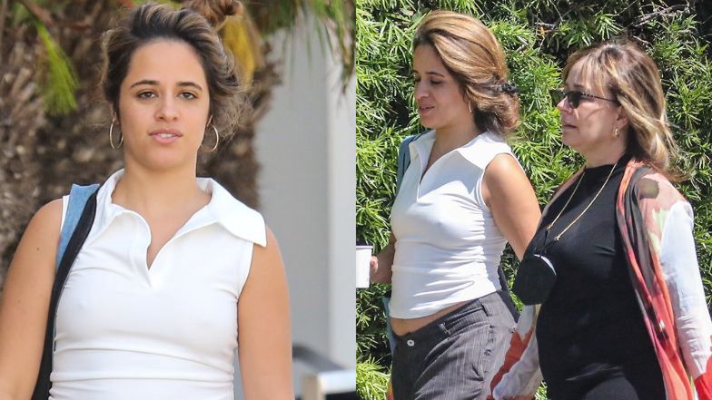 Camila Cabello w asyście mamy spaceruje po ulicy 