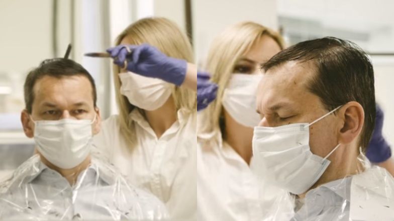 Mateusz Morawiecki u fryzjera