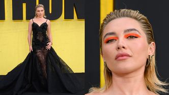 Florence Pugh w przezroczystych koronkach pozuje na pokazie swojego nowego filmu. Ikona mody?