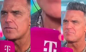 Robbie Williams udzielił wywiadu po mundialu, a z jego NOSA (?) wypadła BIAŁA GRUDKA. "Czy to jest to, o czym wszyscy myślimy?"