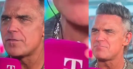 Robbie Williams udzielił wywiadu po mundialu, a z jego NOSA (?) wypadła BIAŁA GRUDKA. "Czy to jest to, o czym wszyscy myślimy?"