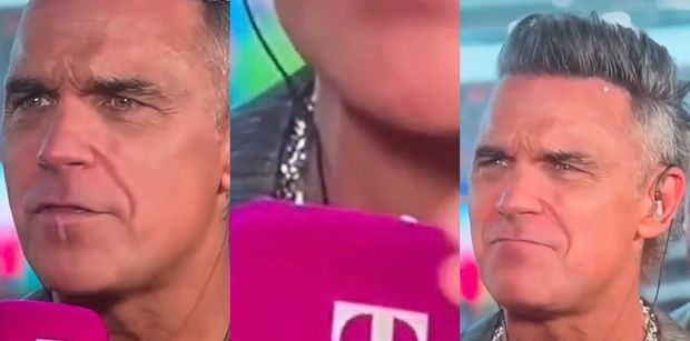 Robbie Williams udzielił wywiadu po mundialu, a z jego NOSA (?) wypadła BIAŁA GRUDKA. "Czy to jest to, o czym wszyscy myślimy?"