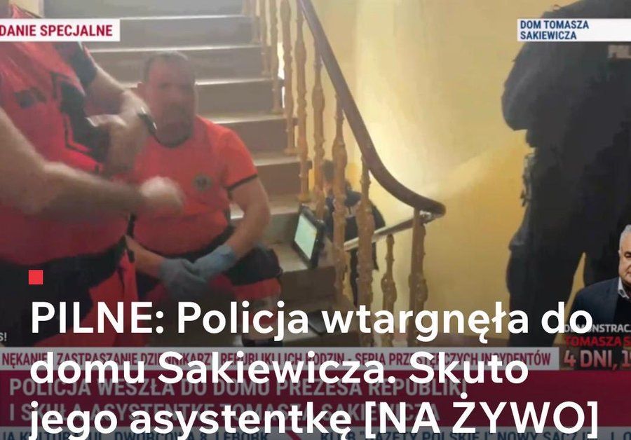 Kadr z materiału wyemitowanego na antenie TV Republika
