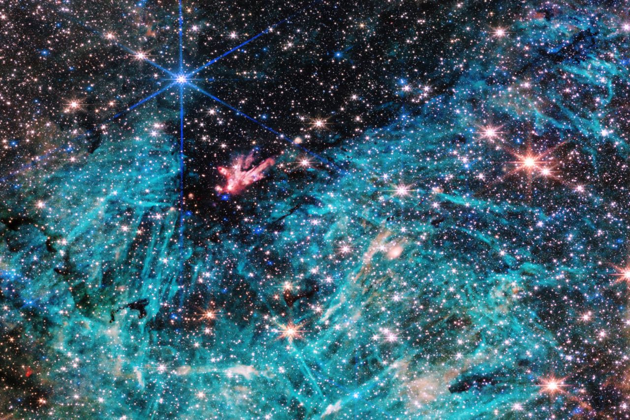 Obszar gwiazdotwórczy Sagittarius C (zdjęcie z JWST NIRCam)