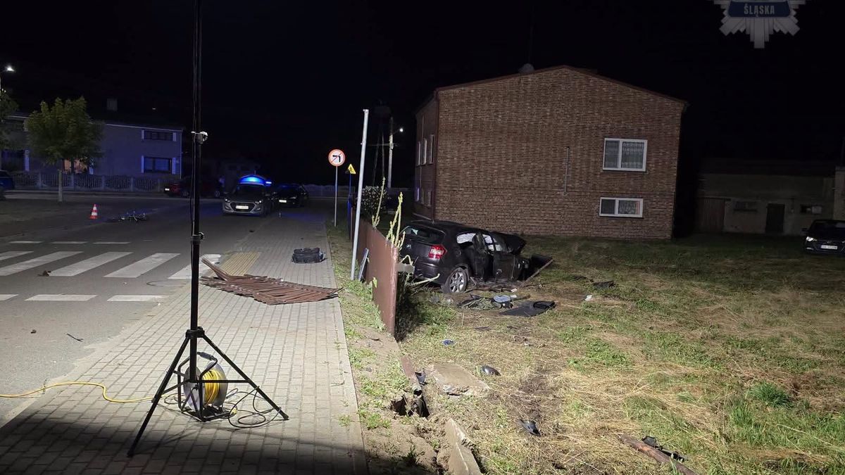 miejsce potrącenia 9-latka fot. Policja Śląska
