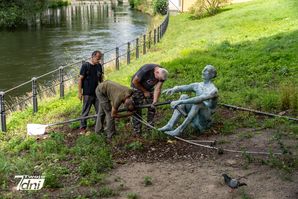 Bydgoszcz, Wioślarz, rzeźba, Wyspa Młyńska