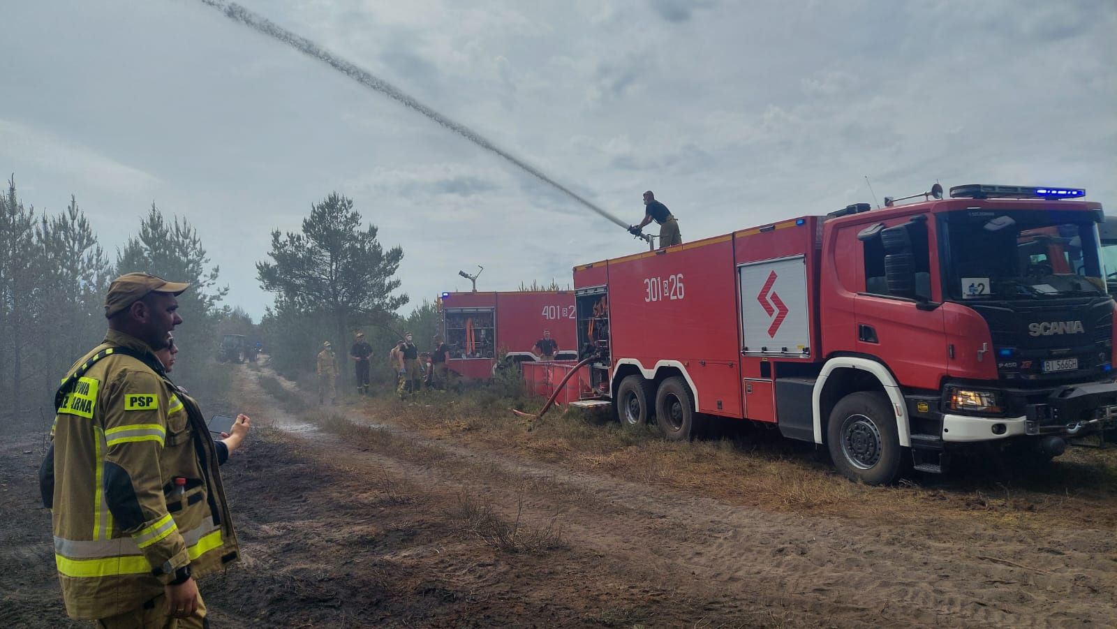 Pożar pod Warszawą