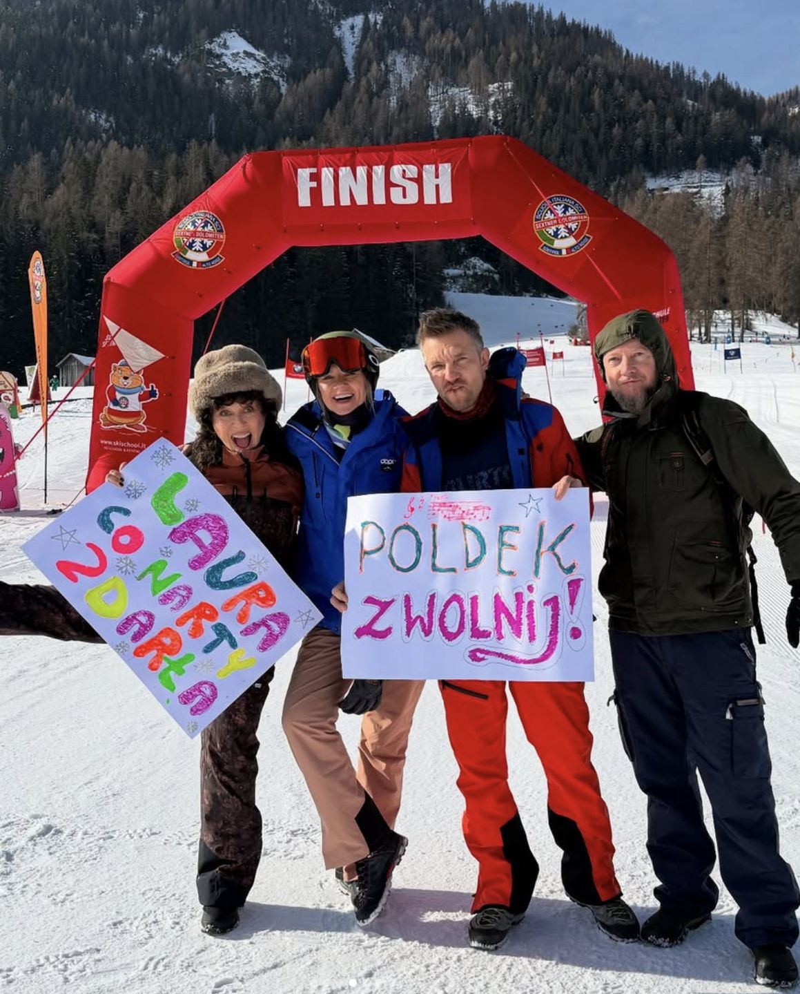Natalia Kukulska z rodziną w górach
