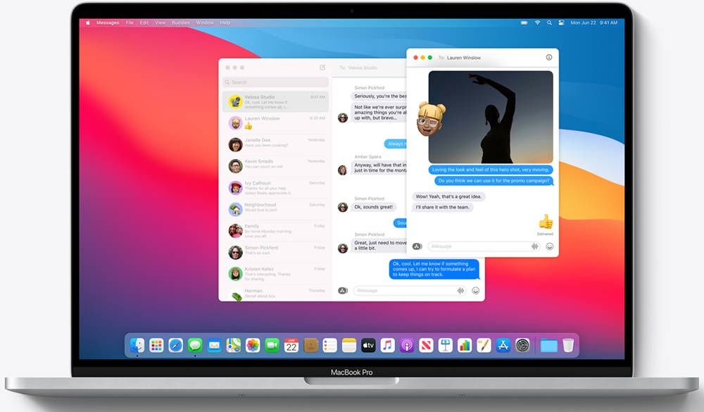 macOS Big Sur wiadomości