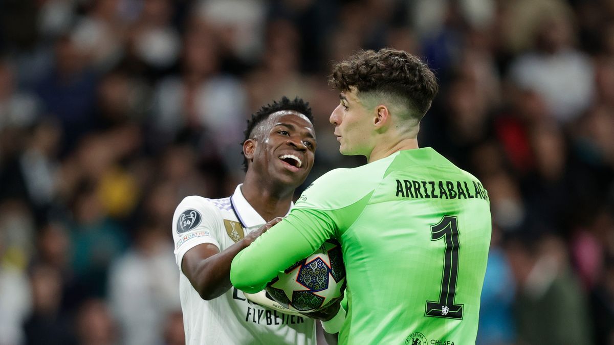 Getty Images / Soccrates / Na zdjęciu: Vinicius Junior i Kepa Arrizabalaga