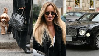 Wyposażona w torebkę za 200 TYSIĘCY ZŁOTYCH Joanna Przetakiewicz wozi się po mieście bentleyem za 2 MILIONY (ZDJĘCIA)