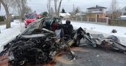 Mazowieckie. Tragiczny wypadek. Samochód w strzępach