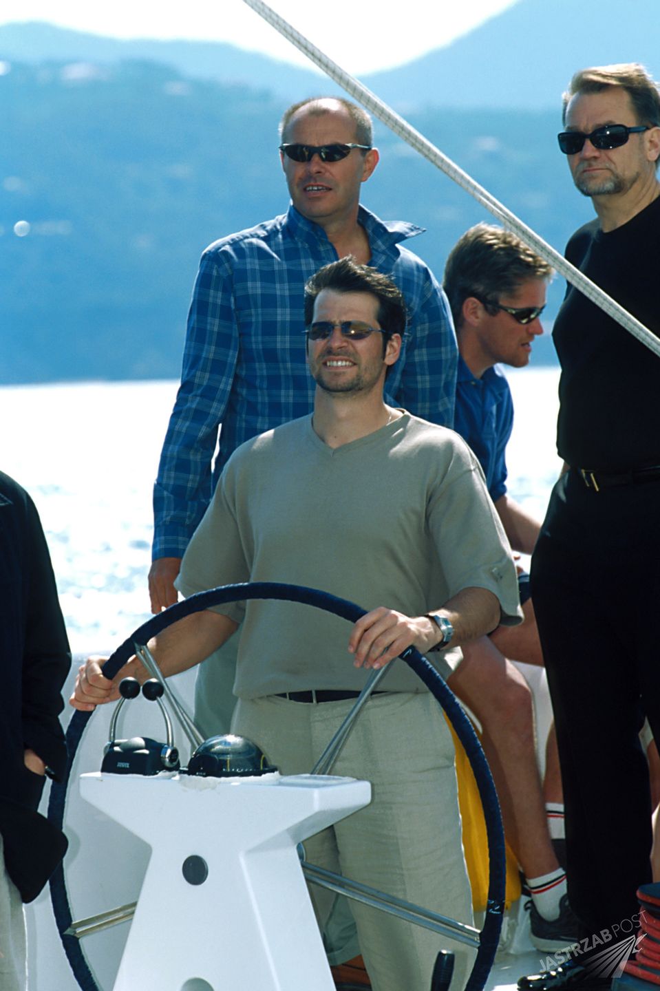 Paweł Deląg, Roman Paszek i Jan Kulczyk w Cannes 
Fot. akpa