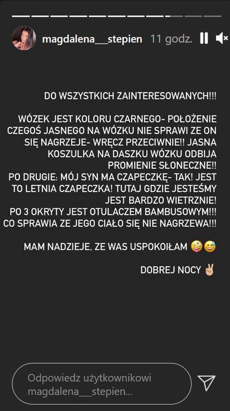Magdalena Stępień odpowiada na komentarze fanów 