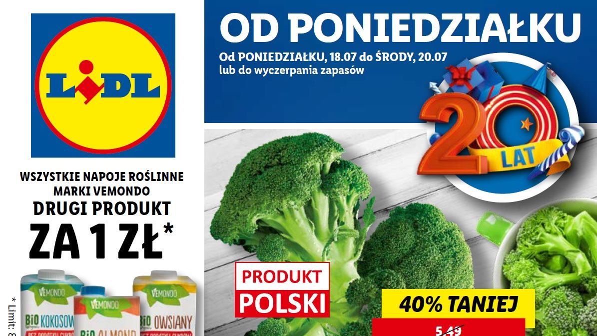 Lidl gazetka od poniedziałku 18 lipca [18.07 22]