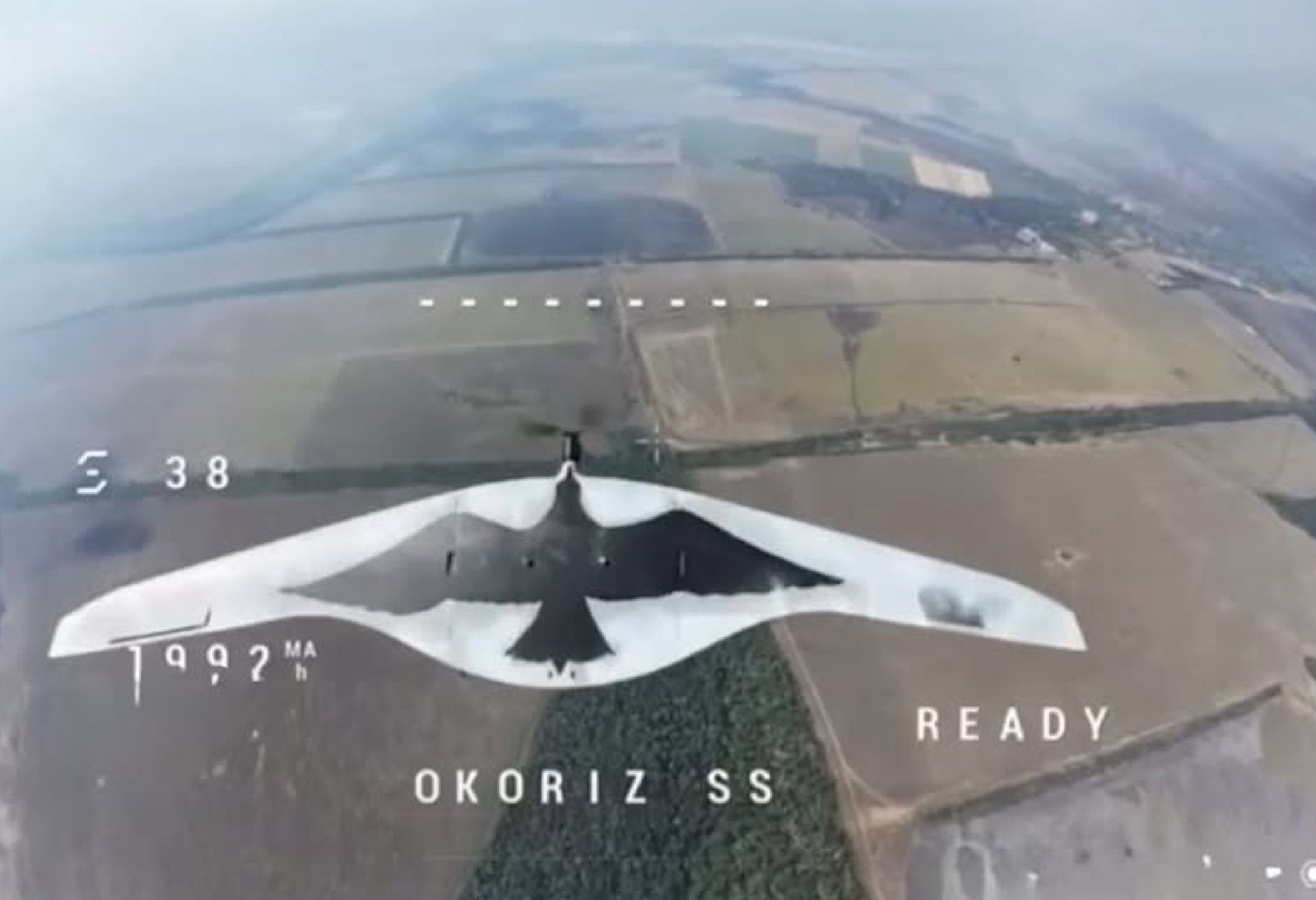 Rosyjski dron z namalowanym ptakiem
