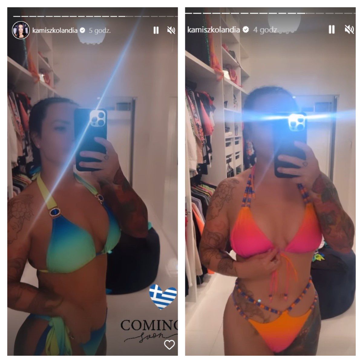 Kamila Wybrańczyk pokazała na InstaStories stroje kąpielowe