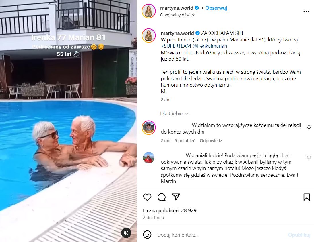 Irenka i Marian to nowa miłość Martyny Wojciechowskiej