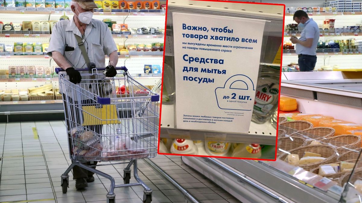 Rosjanie mogą kupować tylko 2 sztuki płynu do mycia naczyń 