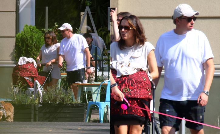 Olga Bołądź z partnerem