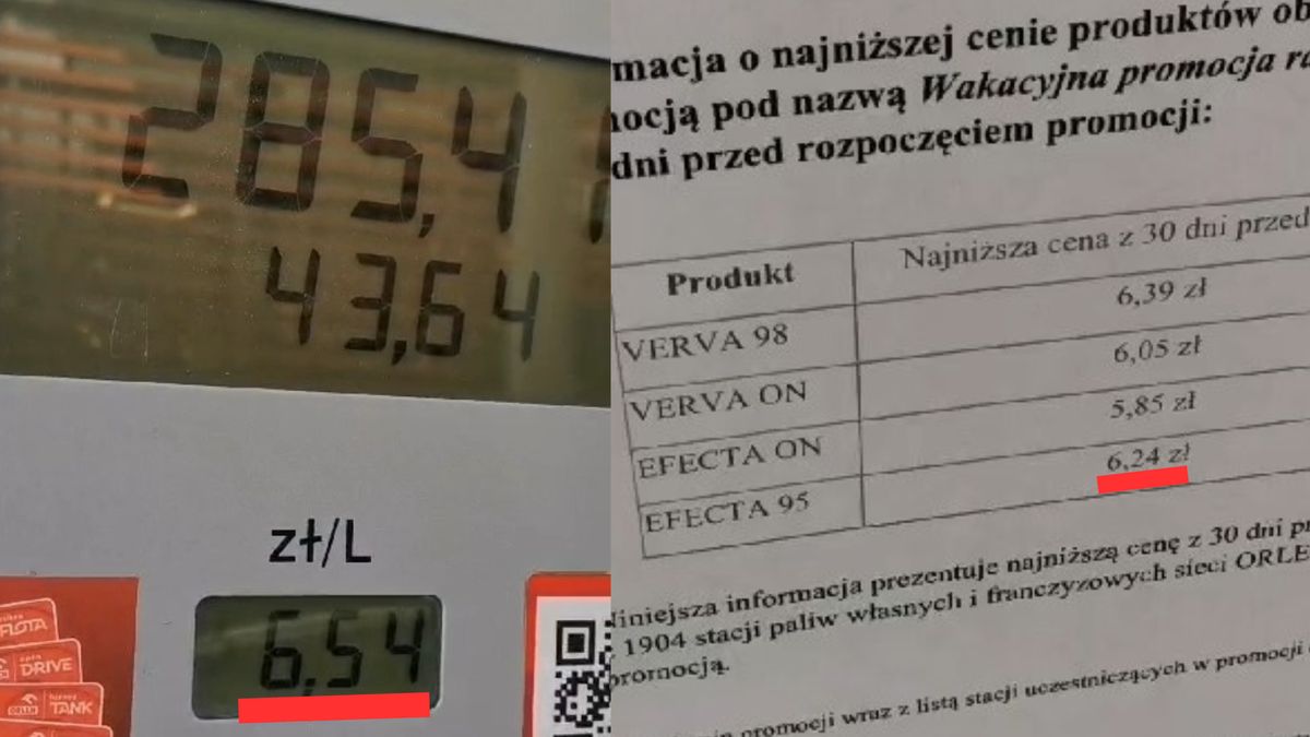 Ceny na stacji paliw Orlen po wprowadzeniu Wakacyjnej promocji