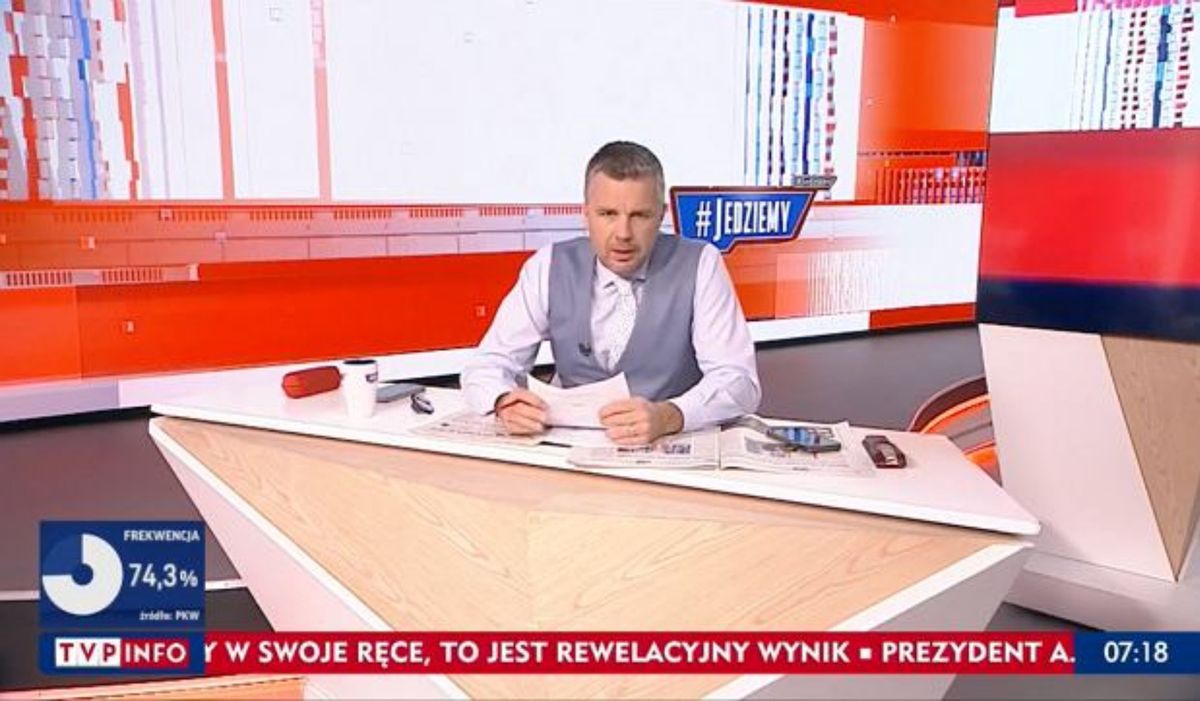 Michał Rachoń  pojawił się na TVP Info w 2016 roku