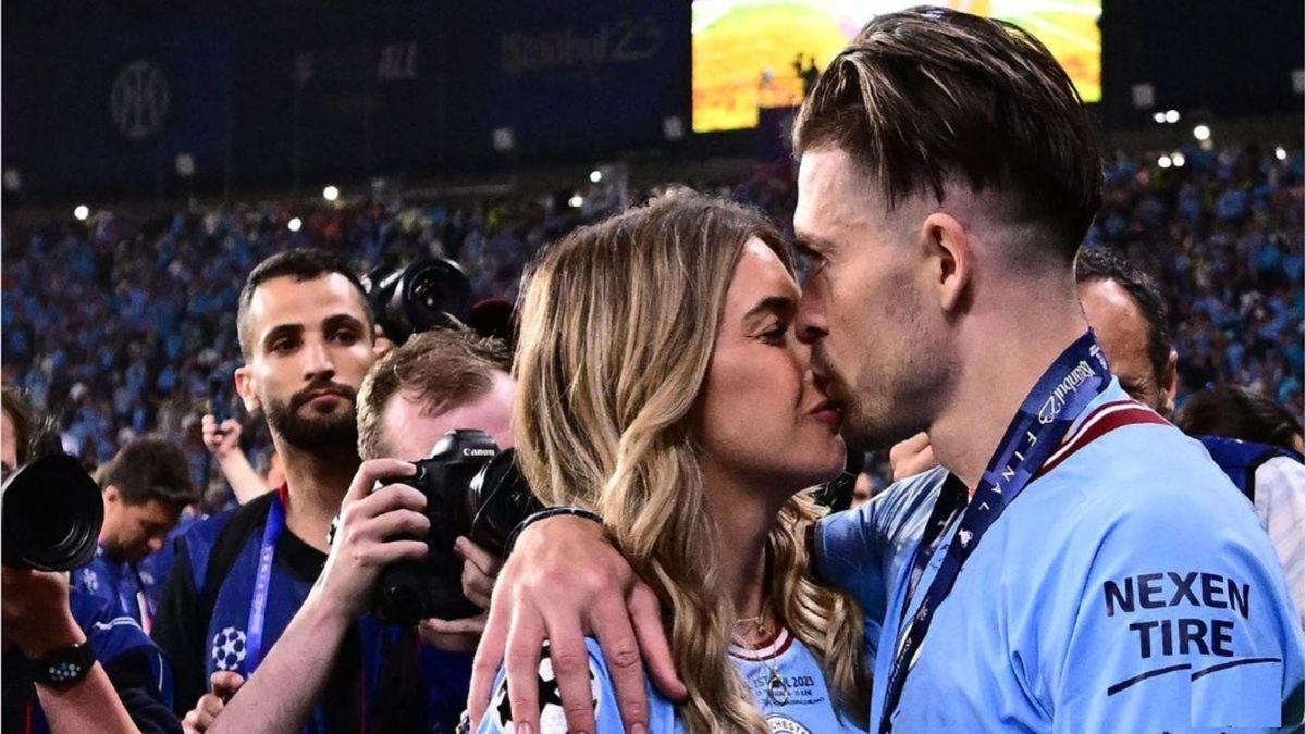 Sasha Attwood i Jack Grealish po finale Ligi Mistrzów