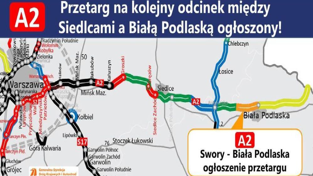 Trwają przygotowania do przetargu na wykonawcę trzeciego odcinka autostrady A2