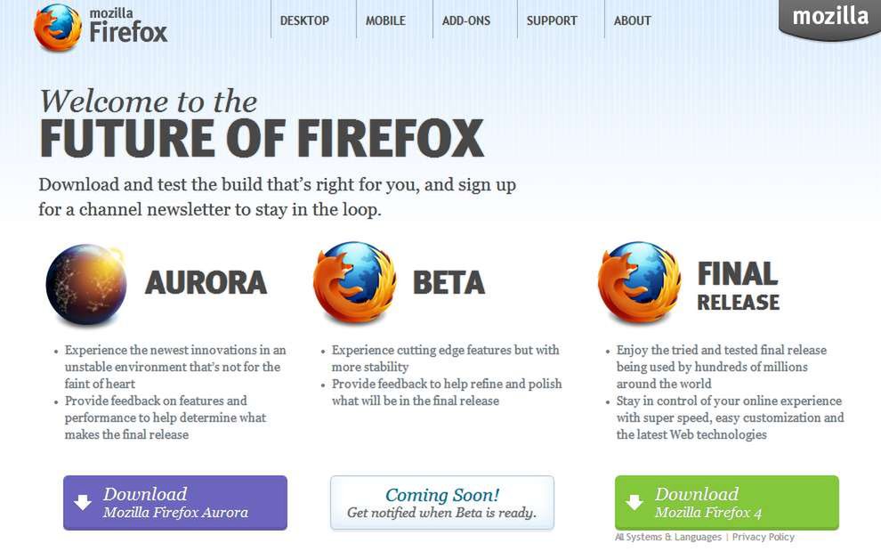 Ofensywa Mozilli. Czy Firefox Aurora rozpocznie rewolucję? 3