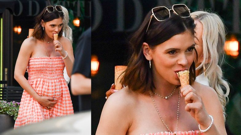 Klaudia Halejcio na lodach z rodziną