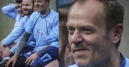 Donald Tusk ociepla wizerunek "haratając w gałę"! (ZDJĘCIA)