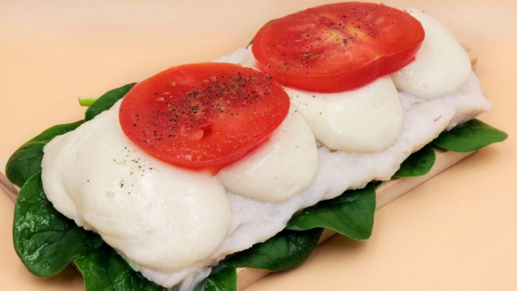 dorsz z mozzarella i pomidorem 5