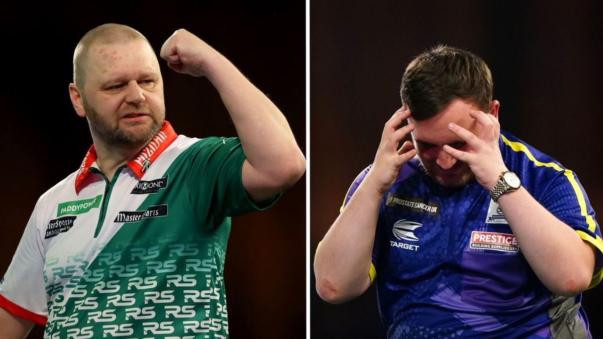 Na zdjęciu: Radek Szagański i Luke Littler