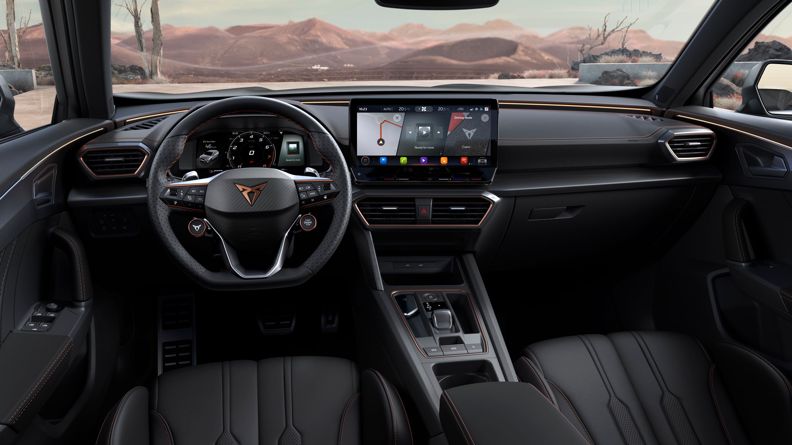 Formentor oferuje cztery predefiniowane tryby jazdy (Comfort, Sport, Cupra i Offroad) oraz Indywidualny